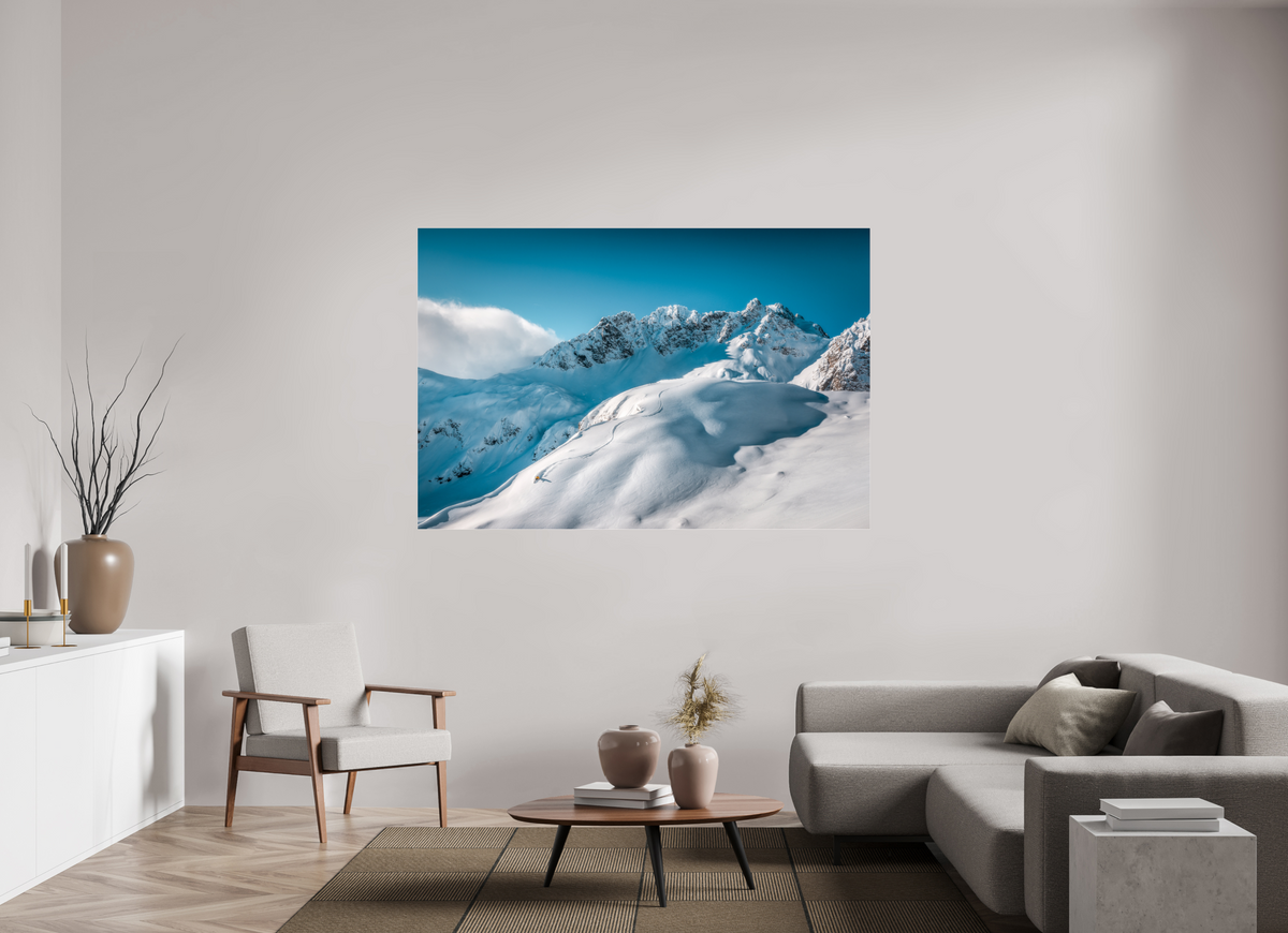 180 x 120 cm, Photo Print Under Acrylic Glass Freeride Curves, Lech Zürs