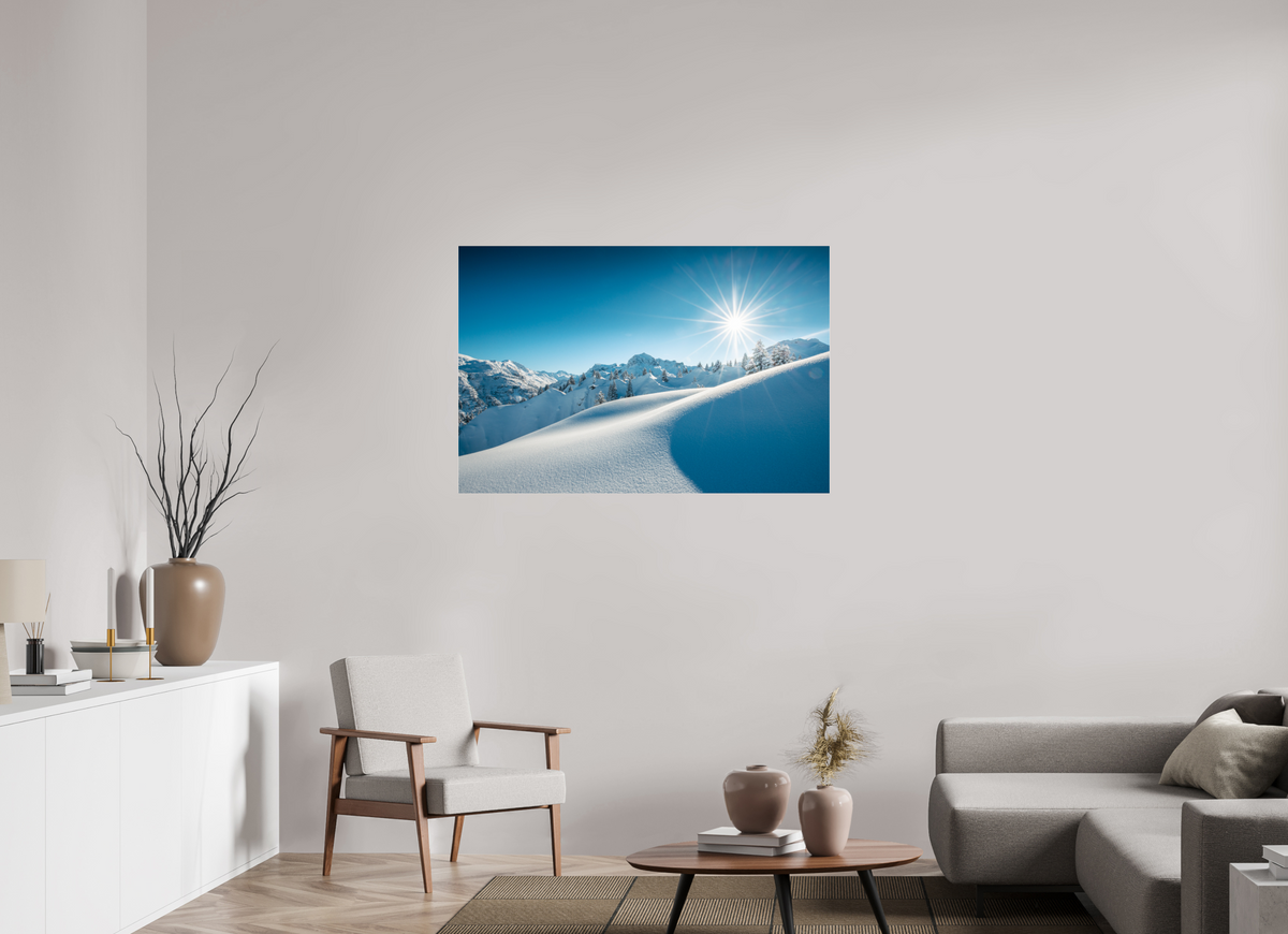 120 x 80 cm, Photo Print Under Acrylic Glass Morning Light Above Lech