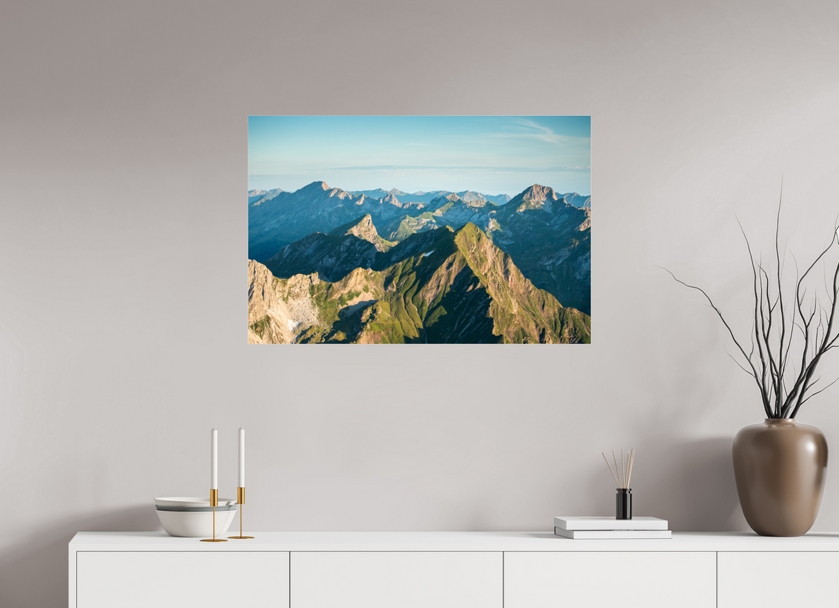 90 x 60 cm, Photo Print Under Acrylic Glass Mohnenfluh Morning Light, Lech Austria