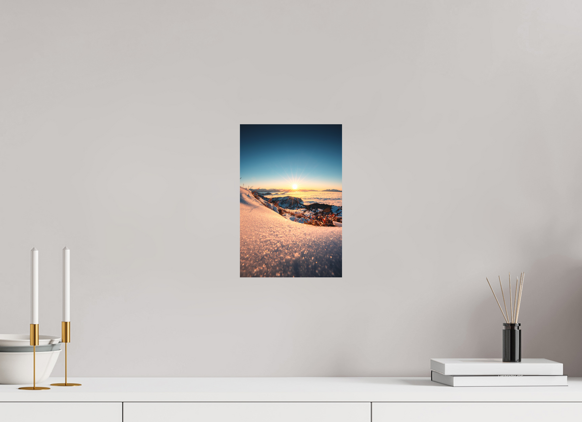20 x 30 cm, Papierprint ohne Rahmen Sunset Mountain Layers, Vorarlberg