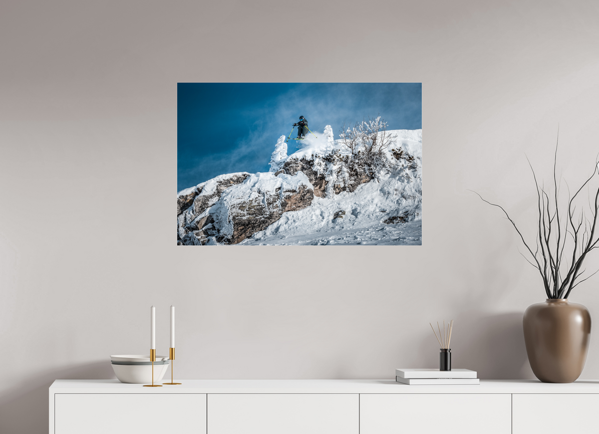 90 x 60 cm, Photo Print Under Acrylic Glass St. Anton Skiing, Arlberg Austria