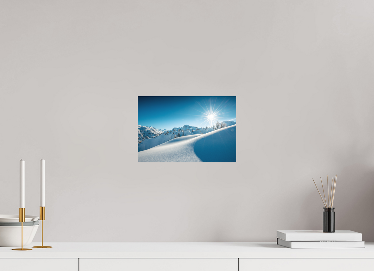 30 x 20 cm, Papierprint ohne Rahmen Morning Light Above Lech
