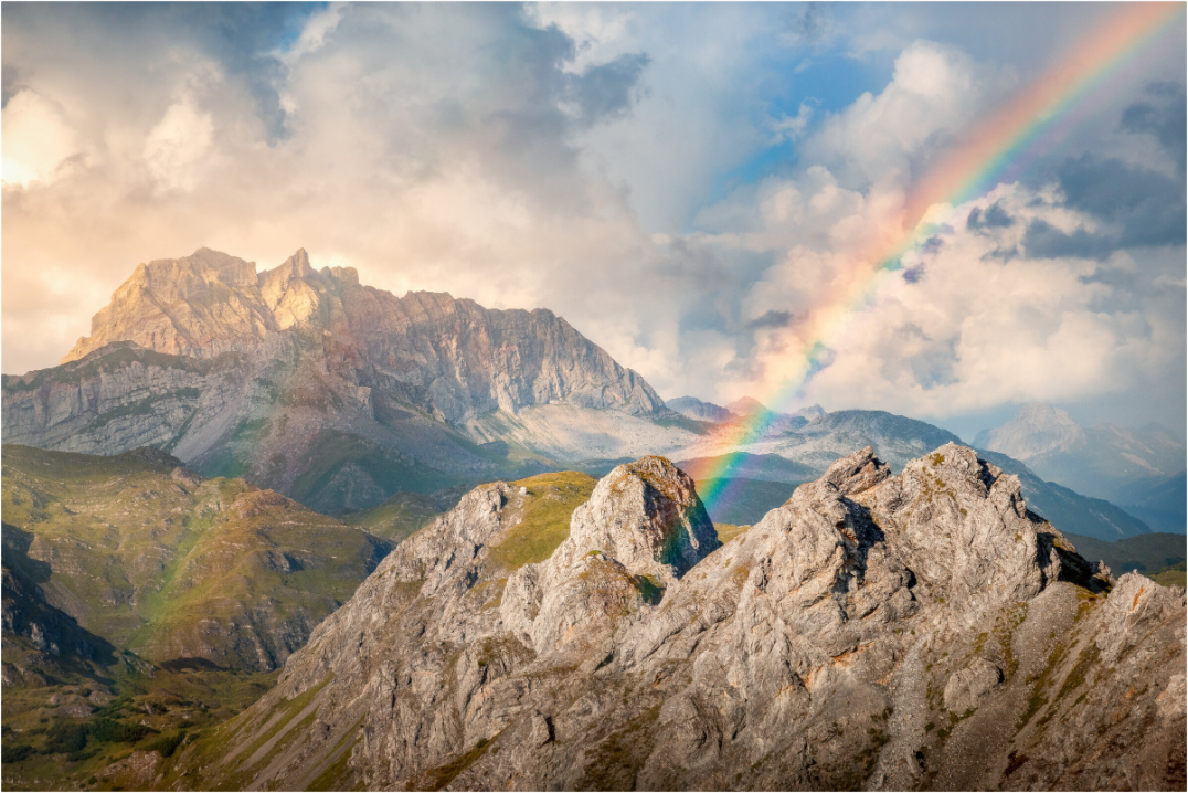Main image Rainbow over Rote Wand, Arlberg Alps