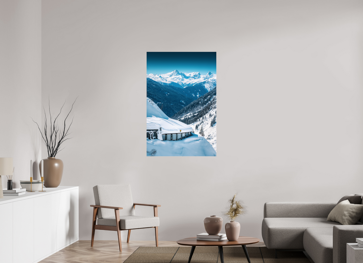 80 x 120 cm, Photo Print Under Acrylic Glass Ski Jump at the Flexenpass, Arlberg