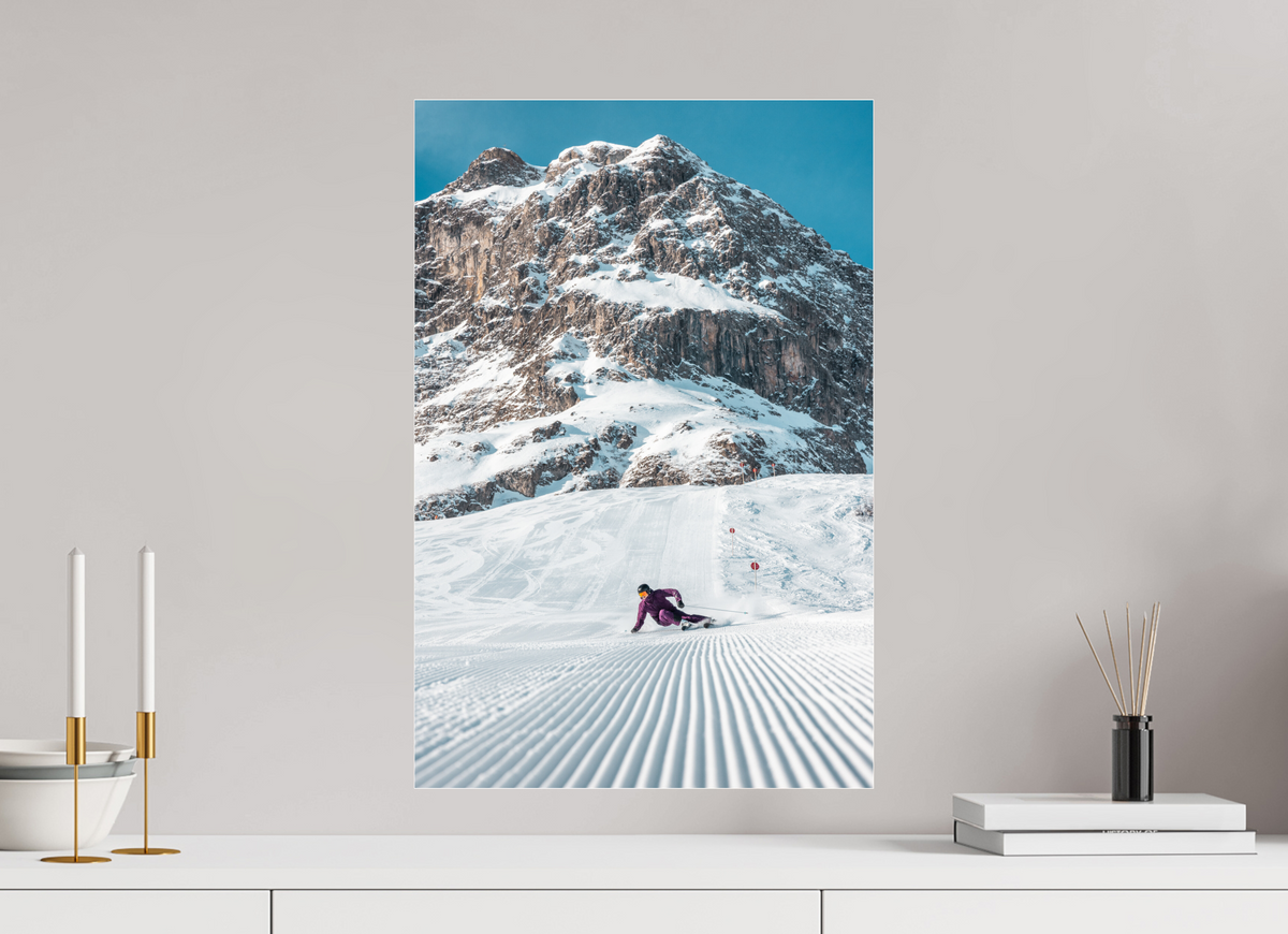 40 x 60 cm, Photo Print Under Acrylic Glass Carving in Zürs, Arlberg