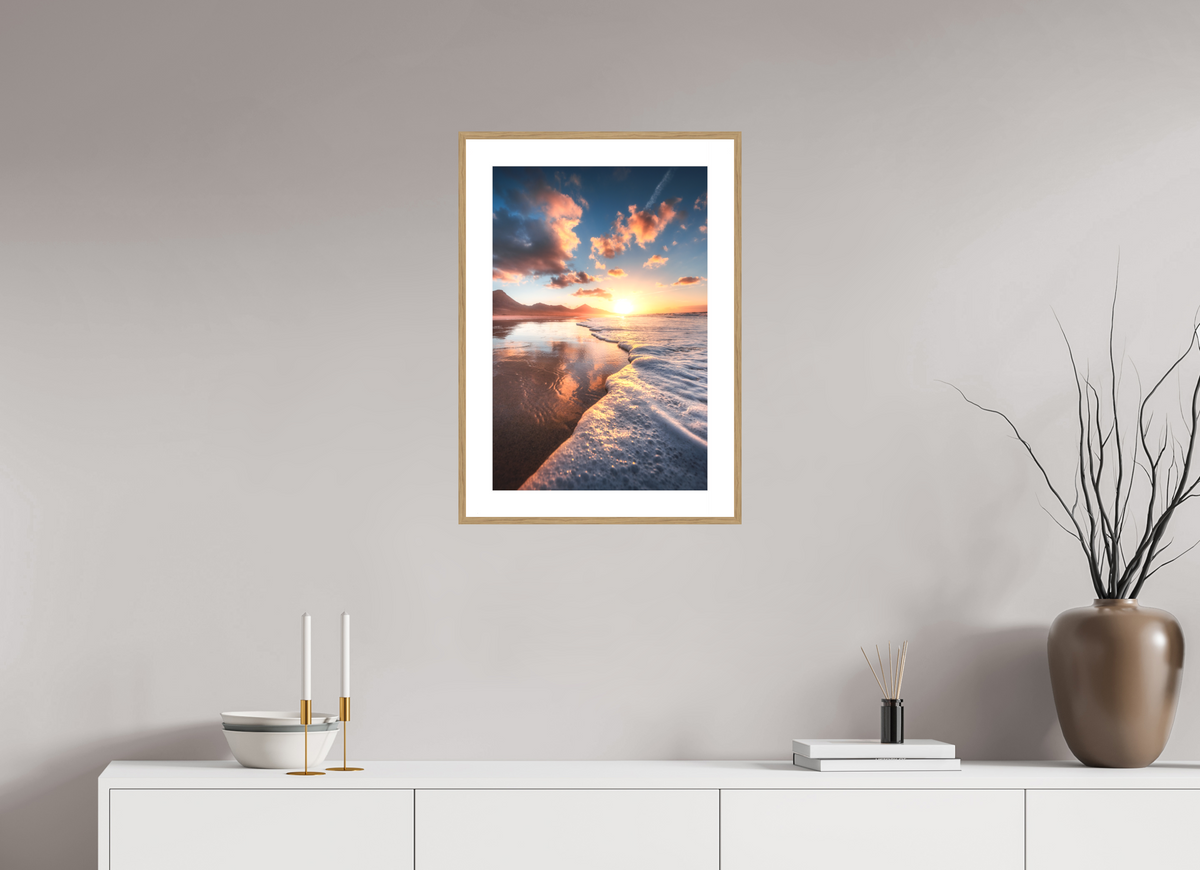 40 x 60 cm, Rahmen-Holzoptik Playa de Cofete, Fuerteventura