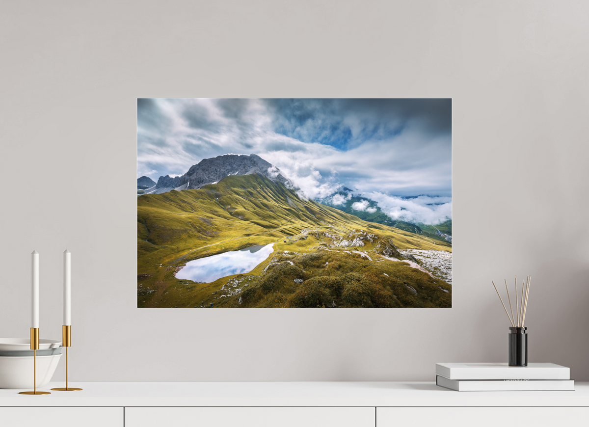 60 x 40 cm, Photo Print Under Acrylic Glass Monzabonsee Above Zürs