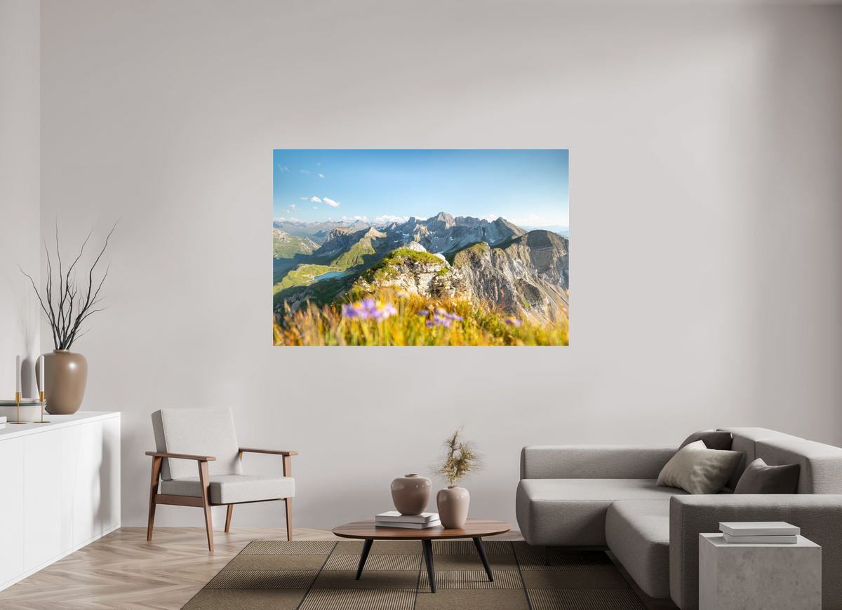 180 x 120 cm, Photo Print Under Acrylic Glass Omeshorn Summer Hike, Austria Arlberg