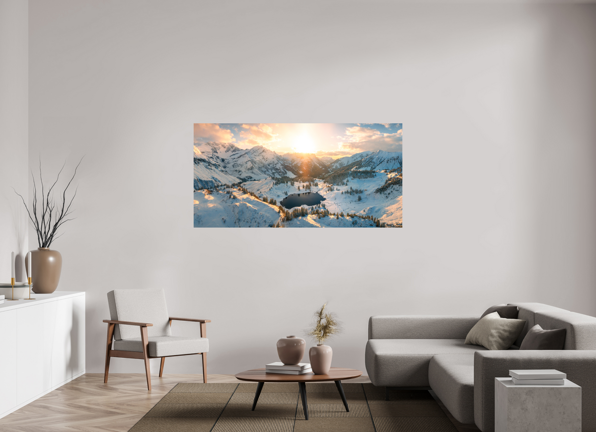 180 x 90 cm, Papierprint ohne Rahmen Körber Sunset