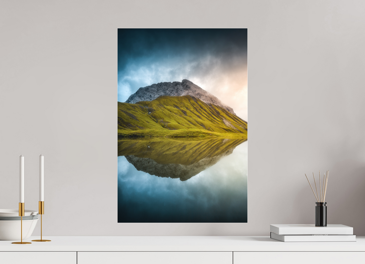40 x 60 cm, Photo Print Under Acrylic Glass Morning Light at the Monzabonsee, Zürs