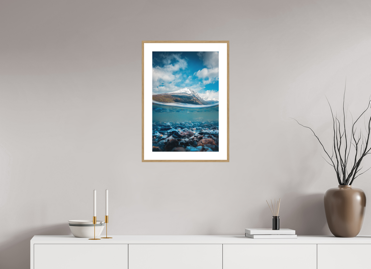 40 x 60 cm, Rahmen-Holzoptik Lago Roca, Patagonia