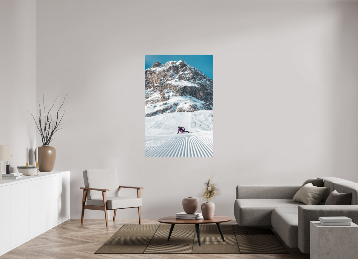 100 x 150 cm, Photo Print Under Acrylic Glass Carving in Zürs, Arlberg