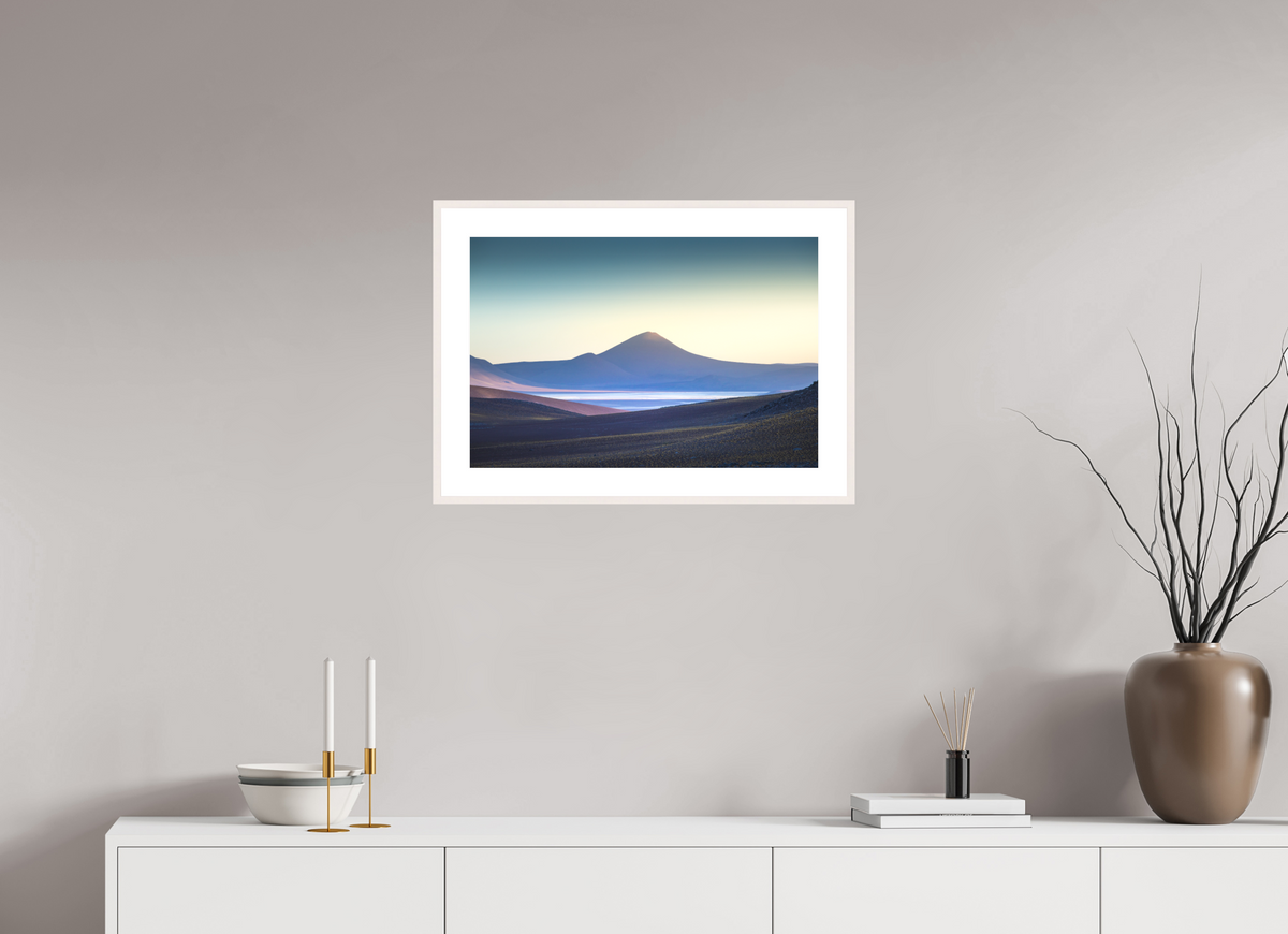60 x 40 cm, Rahmen-Weiß Atacama Desert Sunrise, Chile