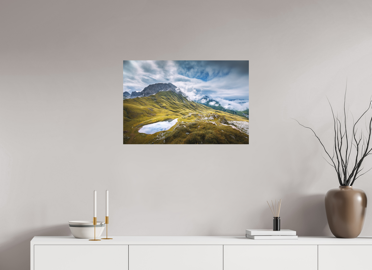 75 x 50 cm, Papierprint ohne Rahmen Monzabonsee Above Zürs