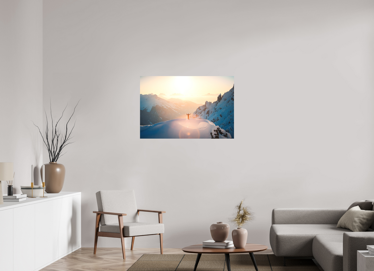 105 x 70 cm, Papierprint ohne Rahmen Sunset Summit, Zürs