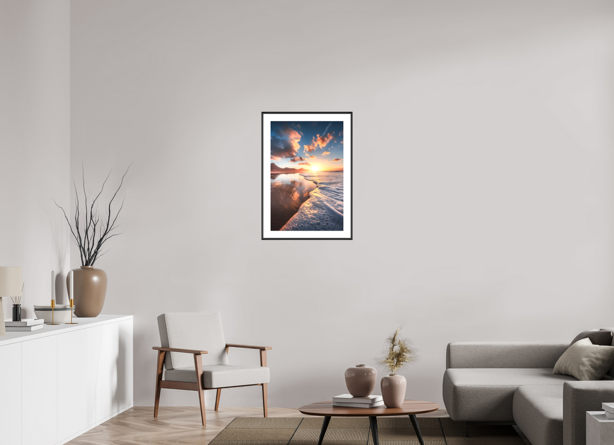 50 x 75 cm, Rahmen-Schwarz Playa de Cofete, Fuerteventura