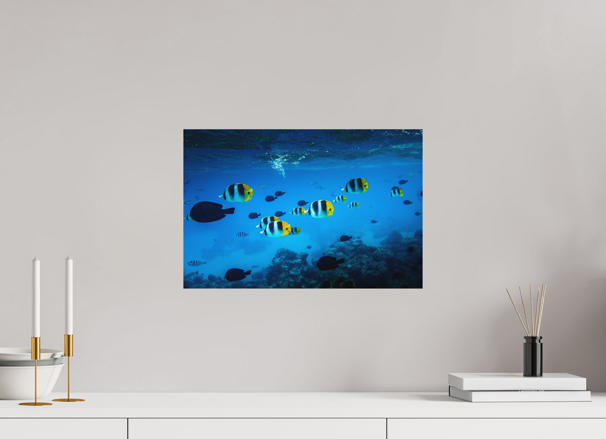 45 x 30 cm, Papierprint ohne Rahmen Tropical Fish, Bora Bora