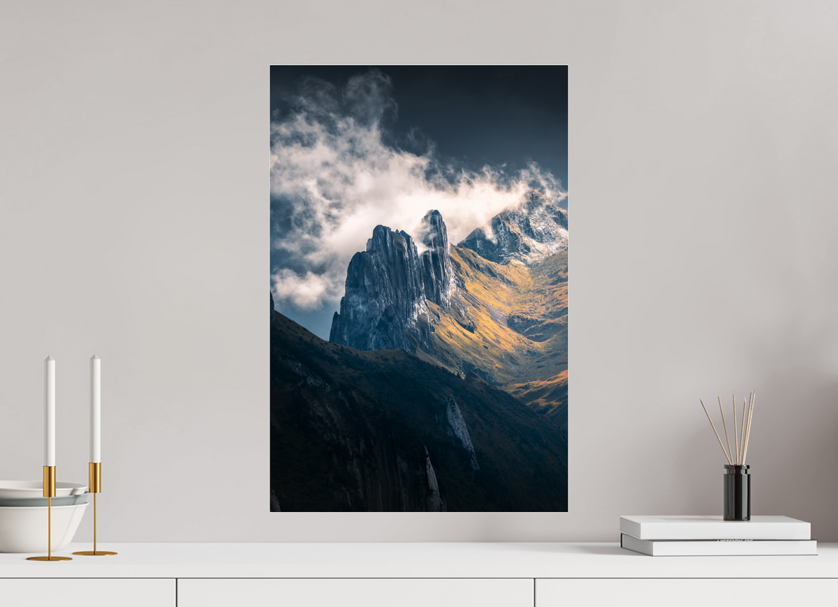 40 x 60 cm, Photo Print Under Acrylic Glass Dramatic Spire, Hoher Kasten