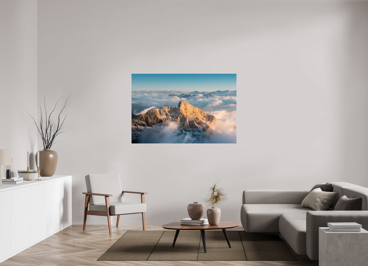 150 x 100 cm, Photo Print Under Acrylic Glass Säntis Sunset, Switzerland Alps
