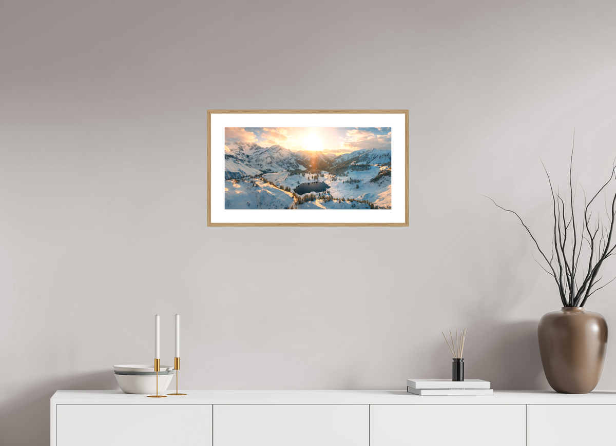 60 x 30 cm, Rahmen-Holzoptik Körber Sunset