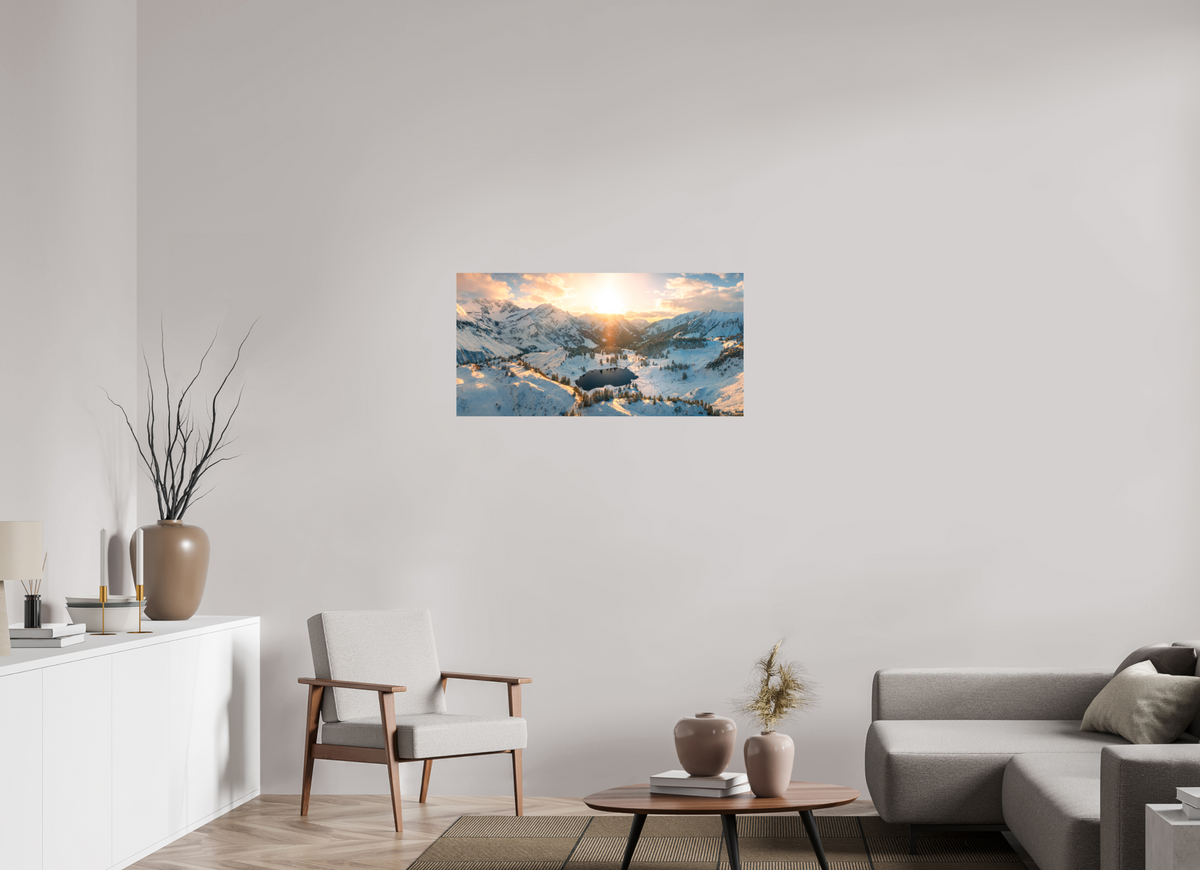 100 x 50 cm, Papierprint ohne Rahmen Körber Sunset