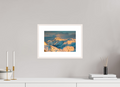 30 x 20 cm, Rahmen-Weiß Snowy Peaks in the Evening Light, Zürs