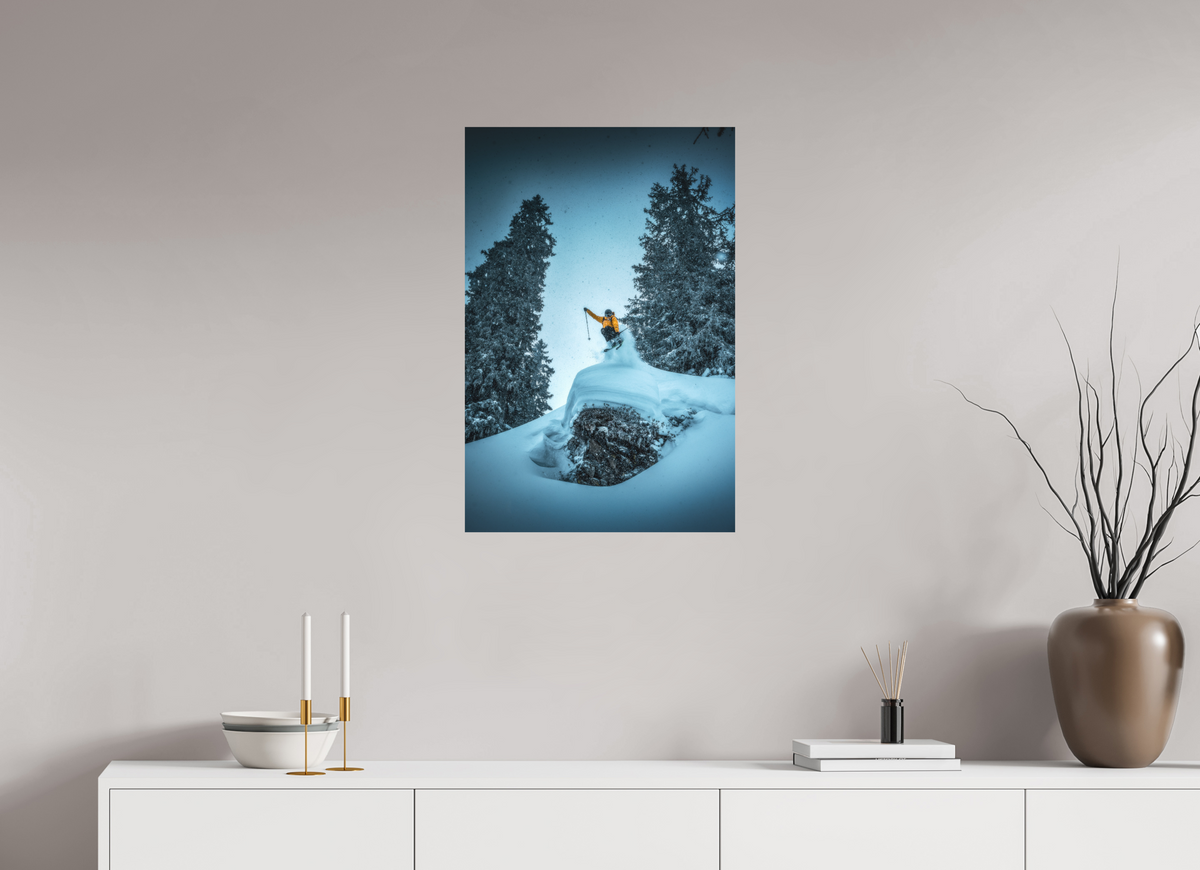 50 x 75 cm, Papierprint ohne Rahmen Frozen Launch Over the Trees