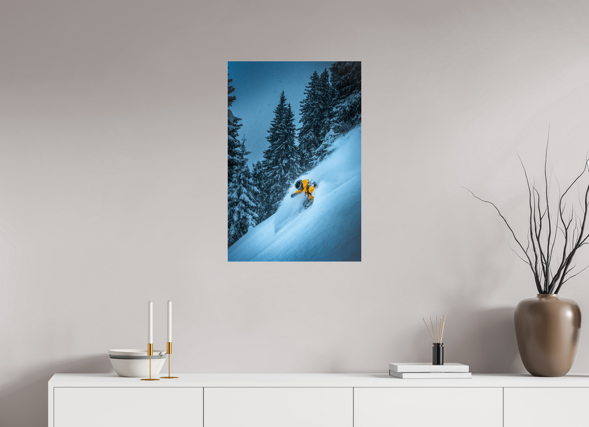 50 x 75 cm, Photo Print Under Acrylic Glass Powder Turn at the Sonnenkopf, Klostertal
