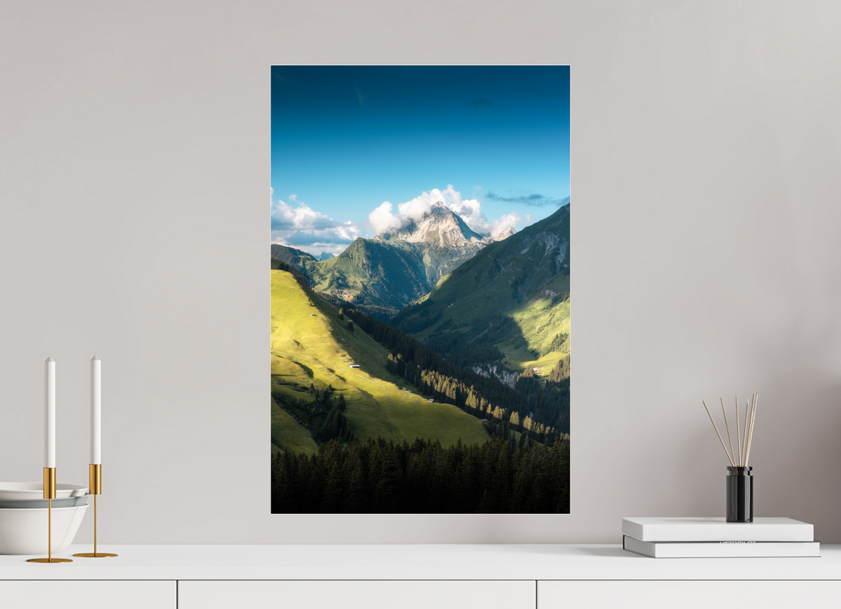 40 x 60 cm, Photo Print Under Acrylic Glass Biberkopf Valley, Warth