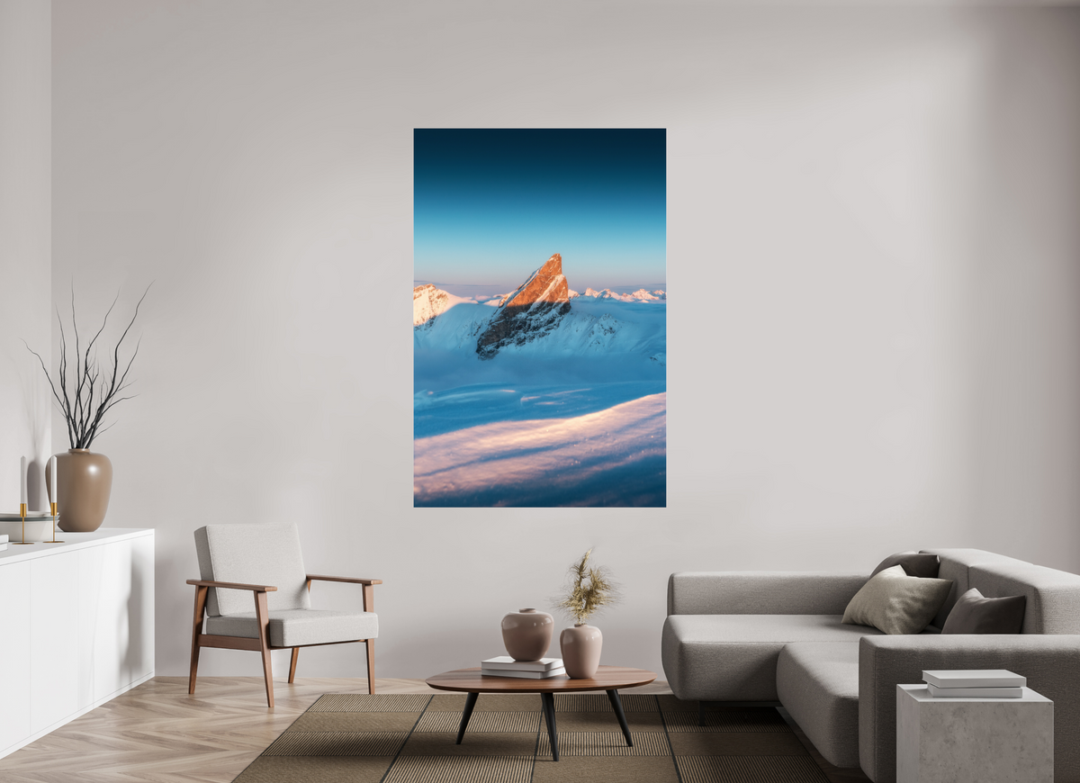 120 x 180 cm, Photo Print Under Acrylic Glass Roggspitze Sunset Light, Arlberg