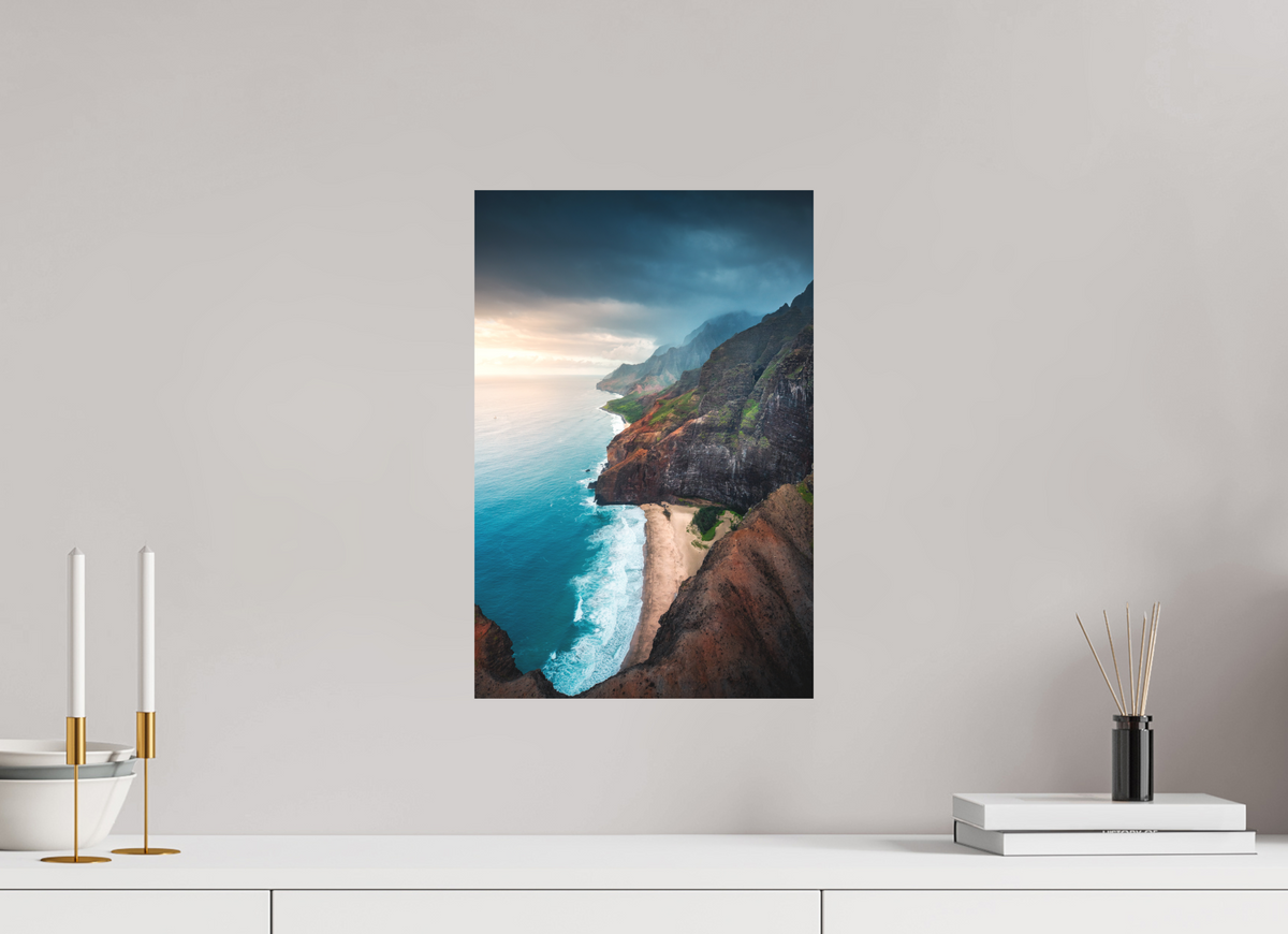 30 x 45 cm, Papierprint ohne Rahmen Coastline Viewpoint, Kauai