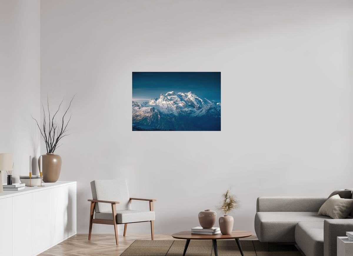 105 x 70 cm, Papierprint ohne Rahmen Sunrise at Muttjoechle, Drei Türme View