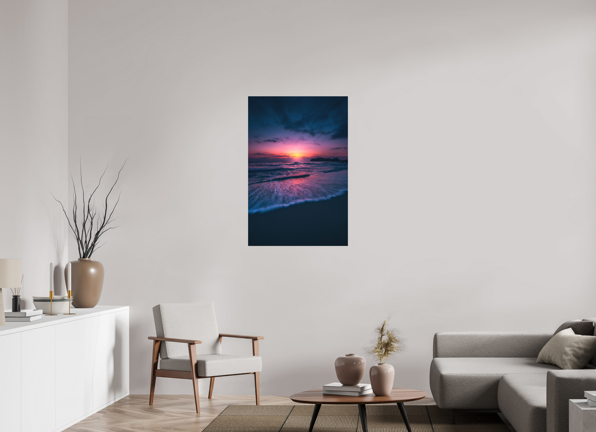 70 x 105 cm, Papierprint ohne Rahmen Falassarna Evening, Crete Beach