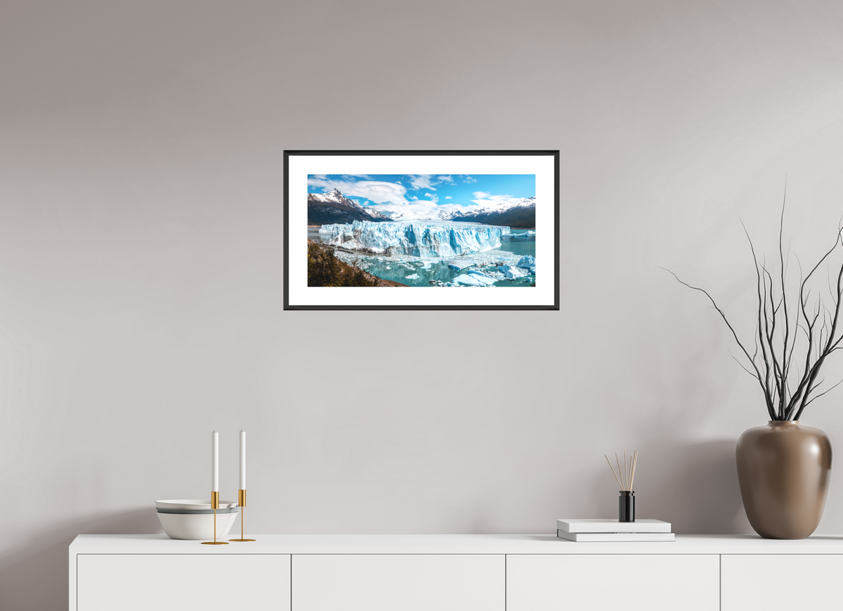 60 x 30 cm, Rahmen-Schwarz Perito Moreno Glacier, Patagonia