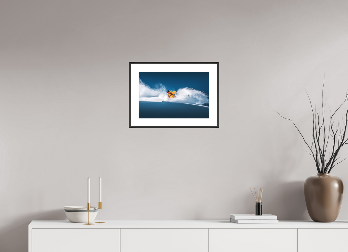 45 x 30 cm, Rahmen-Schwarz Powder Turns, Arlberg
