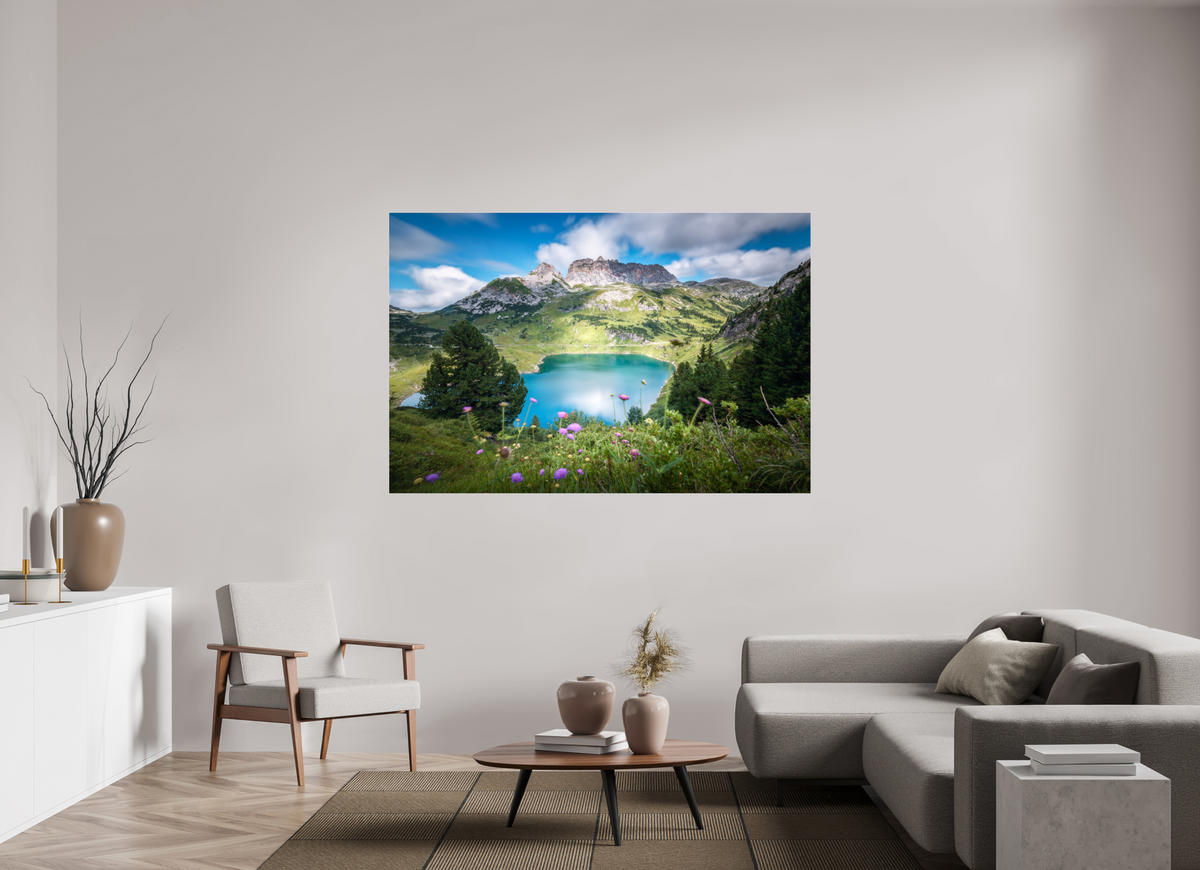 180 x 120 cm, Photo Print Under Acrylic Glass Formarinsee and Rote Wand, Vorarlberg