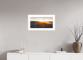 60 x 30 cm, Rahmen-Weiß Sunset Over the Verwall, Arlberg