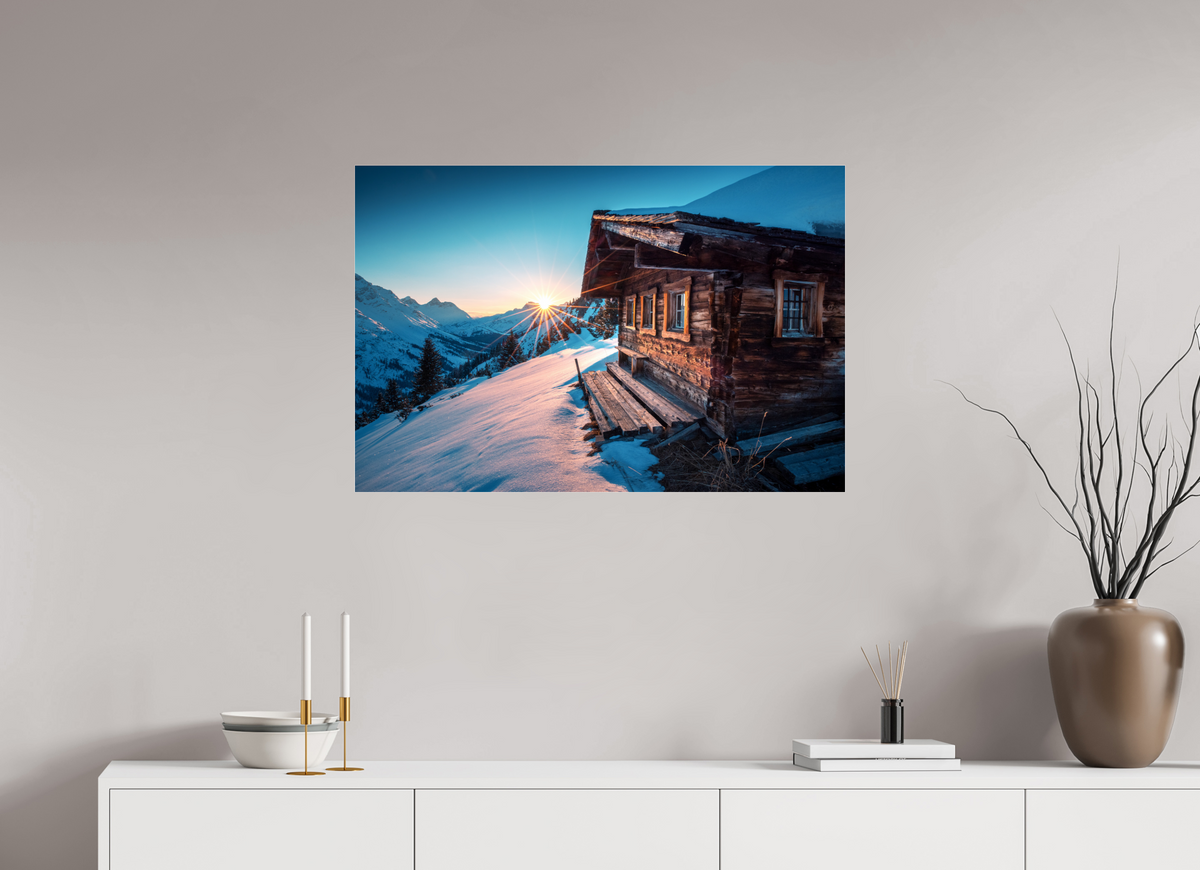 90 x 60 cm, Photo Print Under Acrylic Glass Zuger Hütte, Arlberg