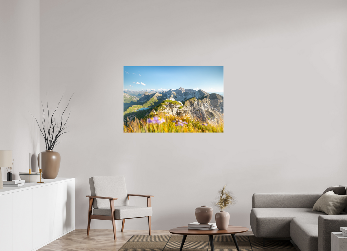 120 x 80 cm, Photo Print Under Acrylic Glass Omeshorn Summer Hike, Austria Arlberg