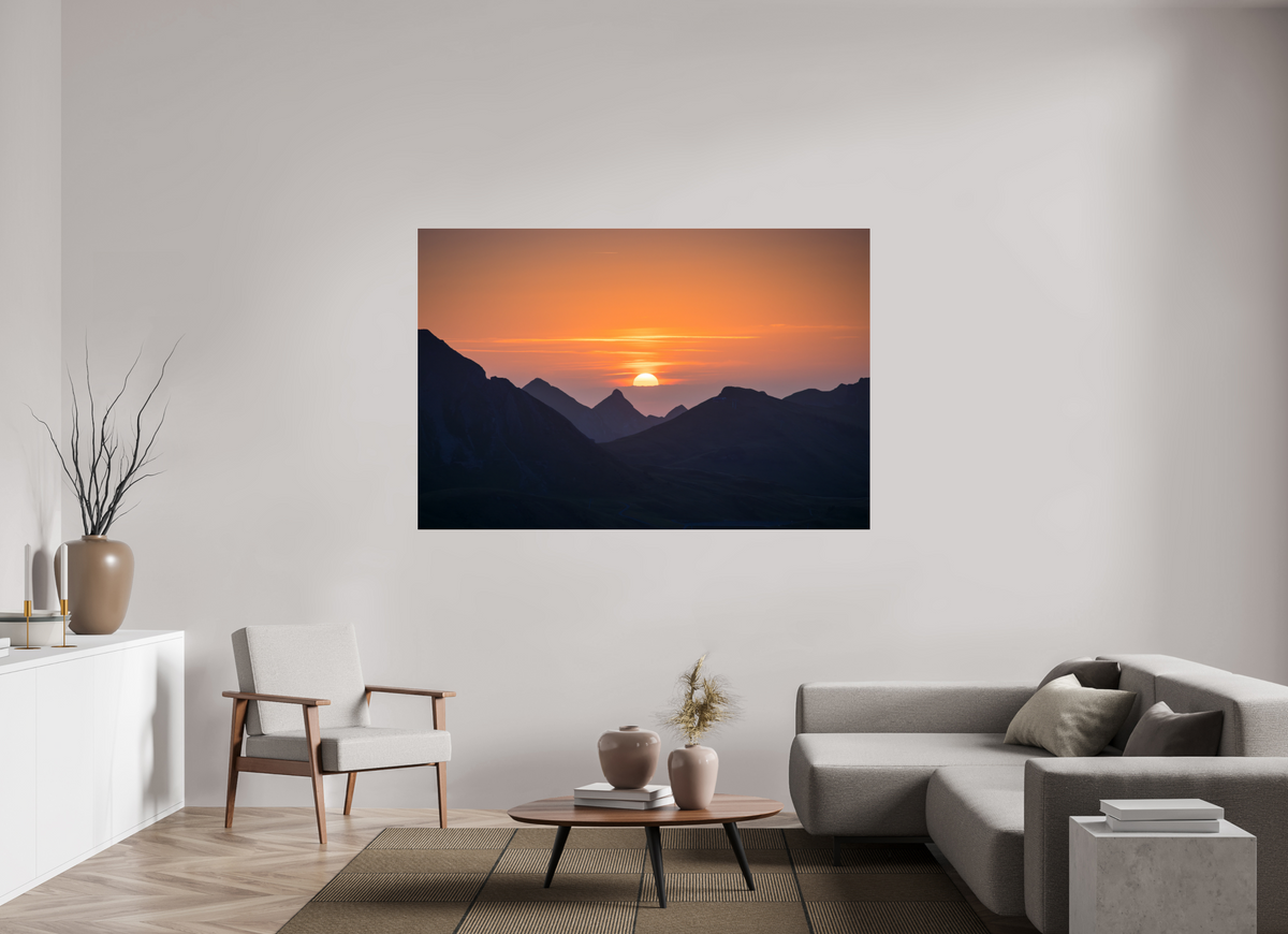 180 x 120 cm, Photo Print Under Acrylic Glass Portlerhorn Sunrise, Vorarlberg