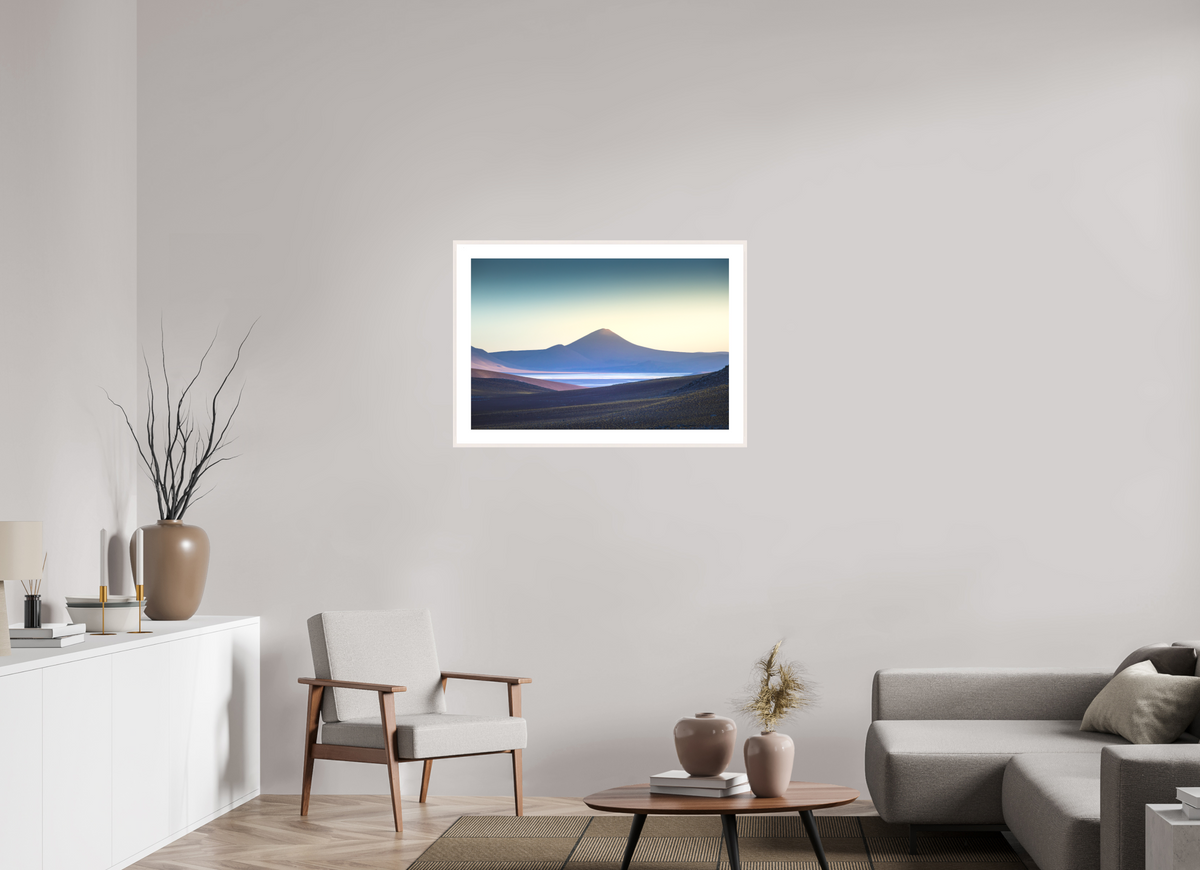 90 x 60 cm, Rahmen-Weiß Atacama Desert Sunrise, Chile