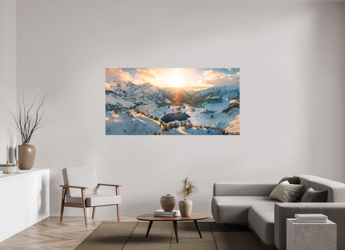 200 x 100 cm, Papierprint ohne Rahmen Körber Sunset