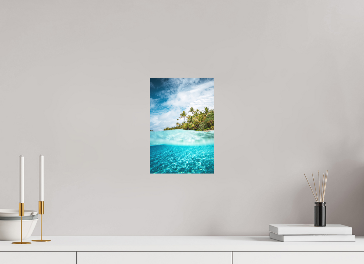 20 x 30 cm, Papierprint ohne Rahmen Above and Below the Waterline, Aitutaki