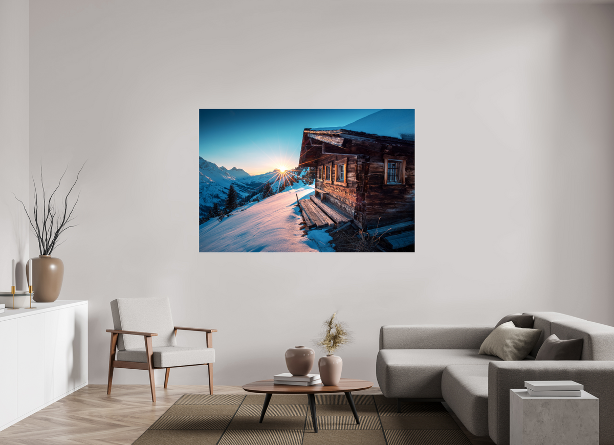 180 x 120 cm, Photo Print Under Acrylic Glass Zuger Hütte, Arlberg