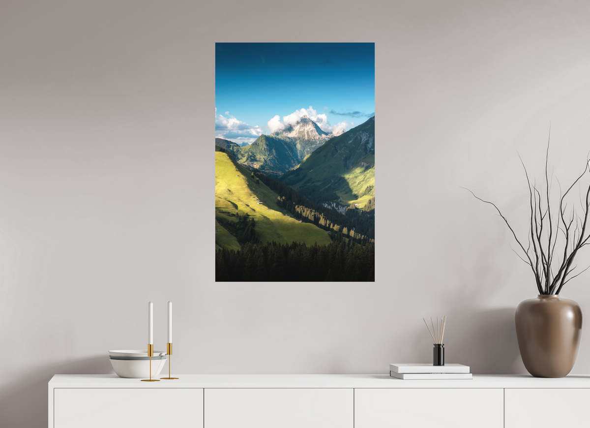 60 x 90 cm, Papierprint ohne Rahmen Biberkopf Valley, Warth