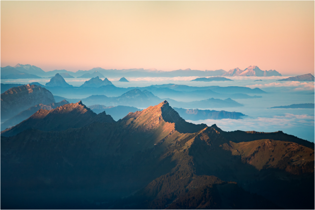 Main image Säntis Sunrise, Silhouette Peaks