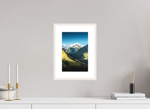 20 x 30 cm, Rahmen-Weiß Biberkopf Valley, Warth