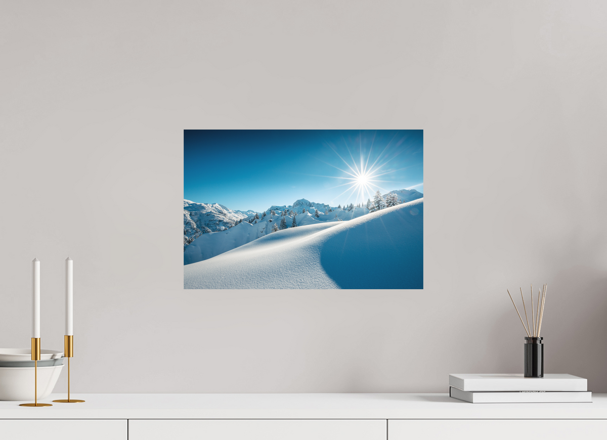 45 x 30 cm, Papierprint ohne Rahmen Morning Light Above Lech