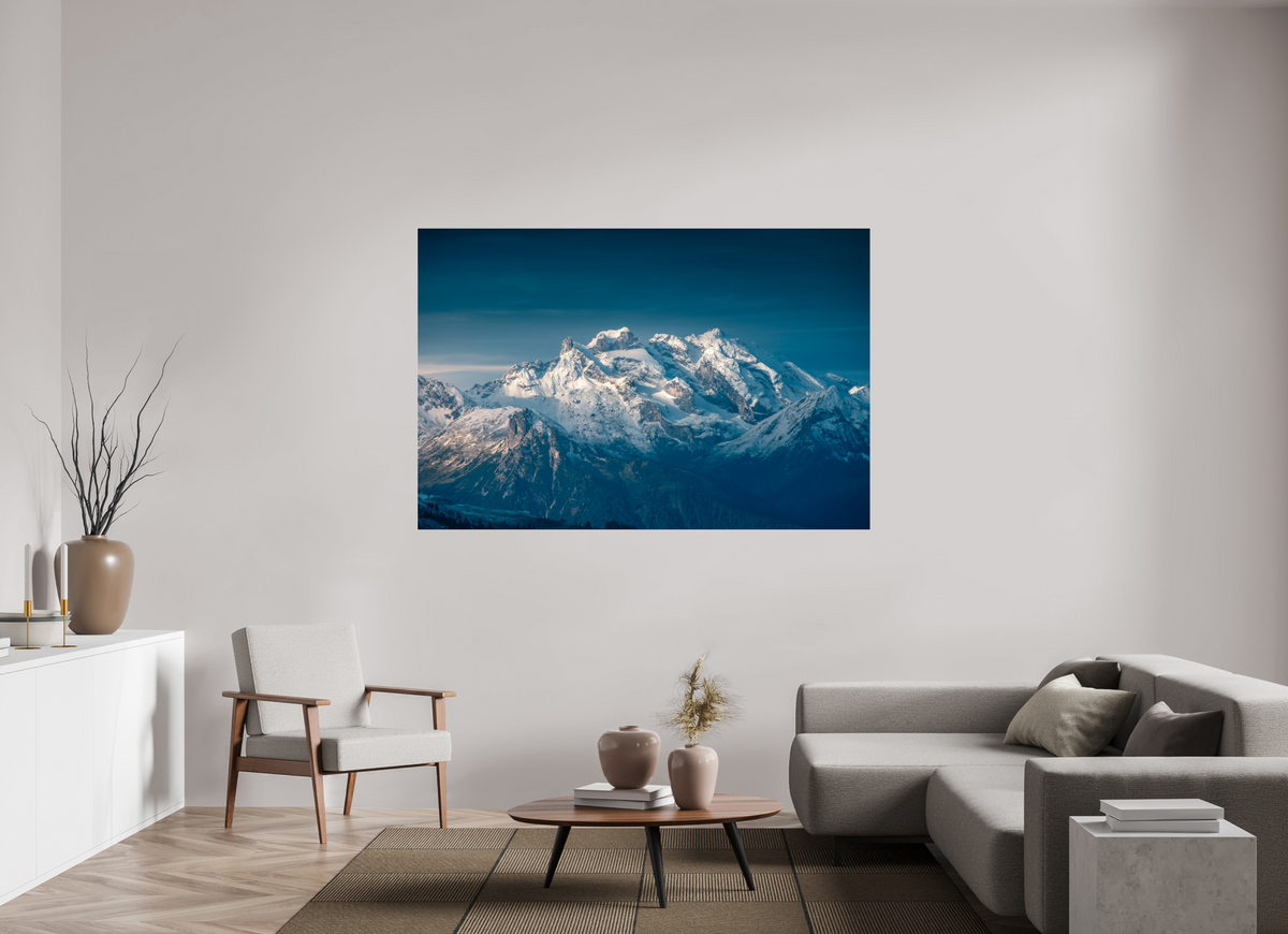 180 x 120 cm, Photo Print Under Acrylic Glass Sunrise at Muttjoechle, Drei Türme View