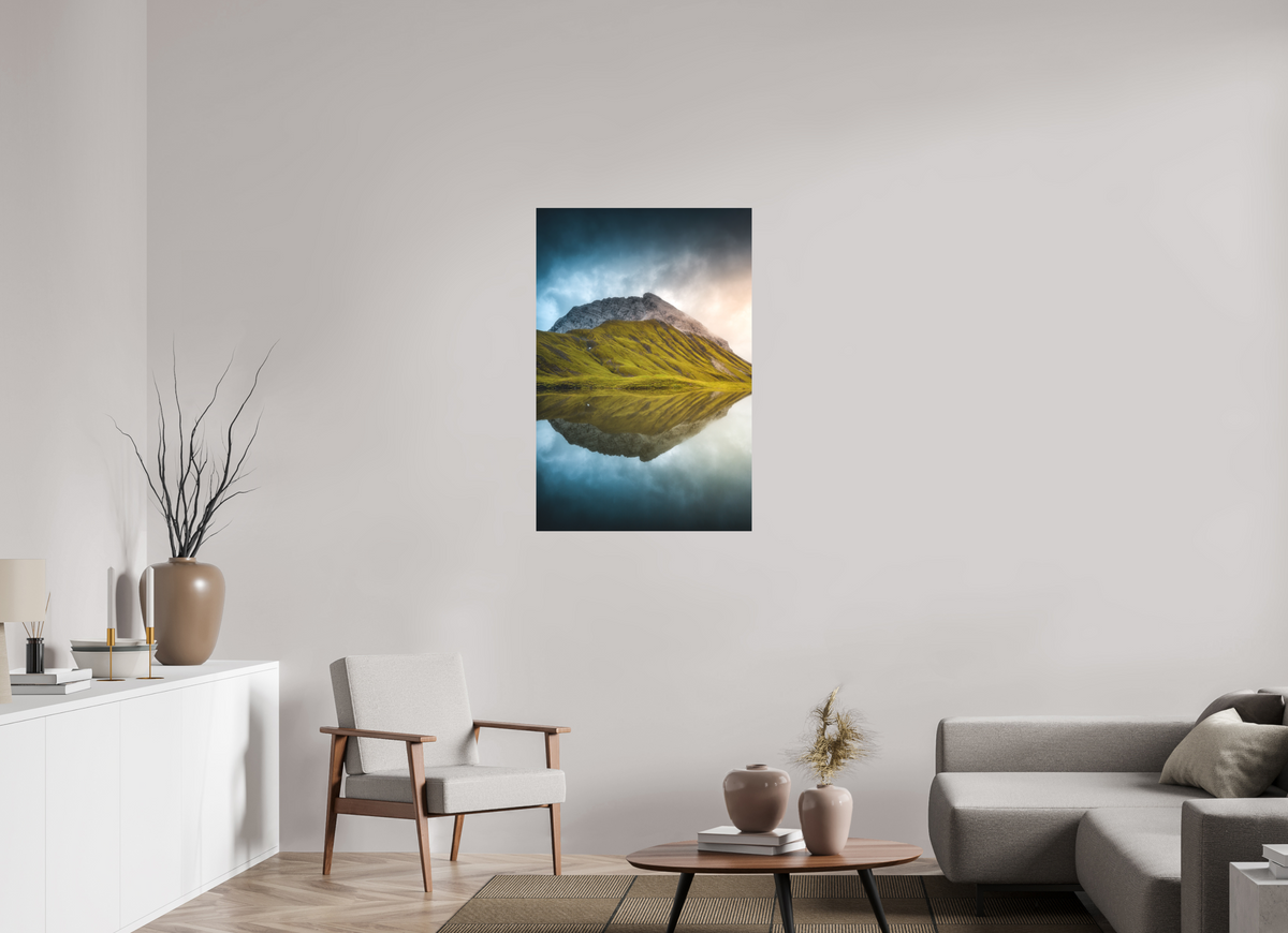 70 x 105 cm, Papierprint ohne Rahmen Morning Light at the Monzabonsee, Zürs